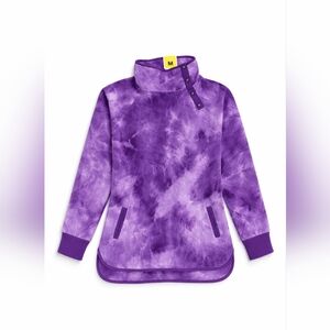 Nwt- Women’s Green Tea Purple Tie-Dye Pullover Sweatshirt | Casual Crewneck Top